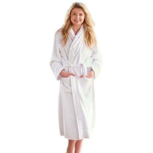 DAN RIVER Premium Cotton Terry Robes for Women and Men, Ultra Soft bathrobe with Adjustable Waist Belt and Pockets Pack of 12