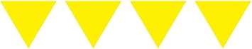 Creative Bunting Yellow 10 metres Long, with 15 Triangle Flags, Plastic