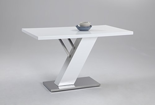 Milan Lillian Gloss White Modern Design Dining Table
