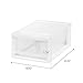 IRIS USA 6 Qt. Plastic Drawer Storage Organizer Stacking Drawers, 4-Pack, Stackable Unit with Sliding Drawer for Clothes Bedroom Kitchen Under Sink Pantry Craft Room Bathroom Dorm Office, White