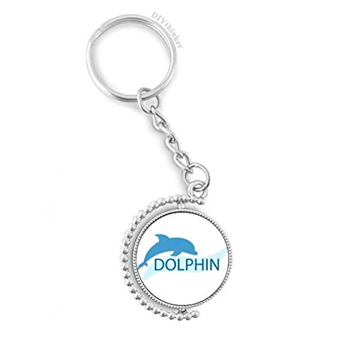 Porte-clés rotatif dauphin pour trousseau de voiture et sac à dos de voyage marin