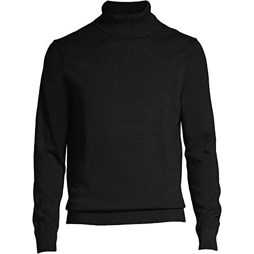 Lands' End Men S Classic Fit Fine Gauge Supima Cotton Turtleneck Black Regular Medium #TOP1