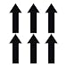 LiteMark 12 Inch Glossy Arrow Decal Sticker Store Sign - Black - Pack of 6