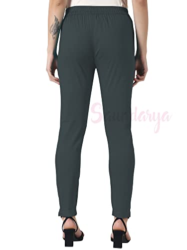 Image of Saundarya Women's Regular Fit Stretchable Cotton Trousers Pants