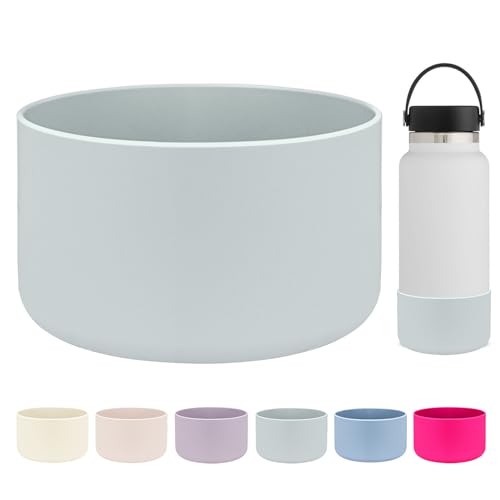 HEYSKAY Protective Silicone Boot for 32oz 40oz Hydro Flask Wide Mouth Water Bottle Bottom Protector Base and Other Brand Water Bottles with Bottom Diameter 3.56inch Water Bottle Accessories