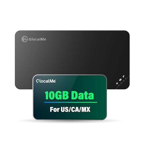 Image of GlocalMe U3 4G LTE Mobile Hotspot Device with 10GB US /CA /MX Data 30 Days, Portable WiFi Hotspot for Travel in 200+ Countries, No SIM Card Needed, 10 Connected Devices, Pocket WiFi (U3 with 10GB)