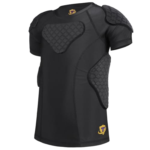 image for TUOYR Youth Boys Padded Compression Shirt Baseball Chest Rib Protector