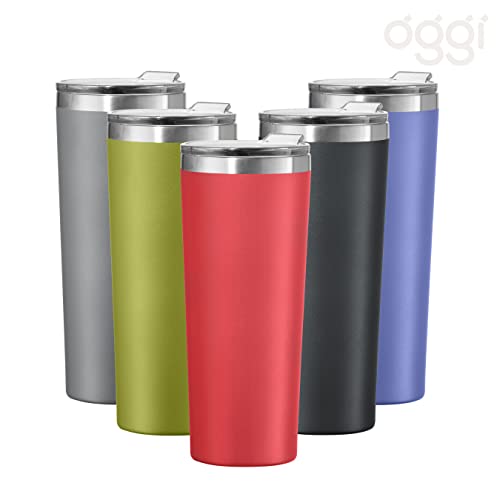 Oggi Thermotumbler Insulated Tumbler Thermal Travel Mug, 24-Ounce, Red #TOP1
