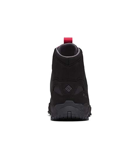 Columbia mens Flow Borough Mid Hiking Shoe, Black/Rocket, 11.5 US