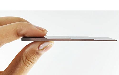 Bloque de calibración ultrasónico de 4 pasos para medidor de espesores ultrasónicos, calibración de espesor y linealidad con espesores de 1 mm, 1,5 mm, 2 mm y 2,5 mm, acero al carbono 1018 miniatura 6