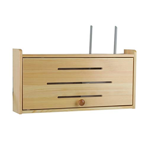 Schwimmend Fernseher Konsole Router Regal, An der Wand montiert DVD Set-Top Box, Streaming Medien Ausrüstung Regale,Light Walnut_Large