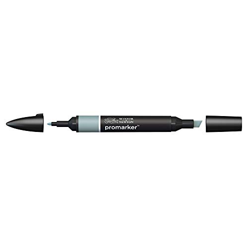 Image of Winsor & Newton Promarker, Alcohol Based Markers, Grey Green (G917), Double Tipped Drawing Marker Set for Artists, Graphic Designers, Illustrators - Chisel & Fine Twin Tip, Streak Free Coverage