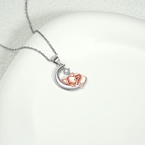 Animal Necklace Cat/Fox/Otter/Sloth/Cow/Highland Cow/Koala Necklace Cute Animal Jewelry Gifts for Women4