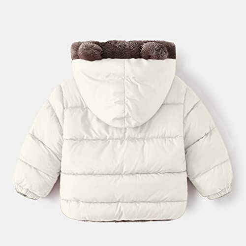 Boys Girls 𝗧𝗲ddy Fleece Jacket 𝗦𝗵erpa Lined Thicken Windproof Zipper Outerwear for Toddler Warm Puffy Coat3