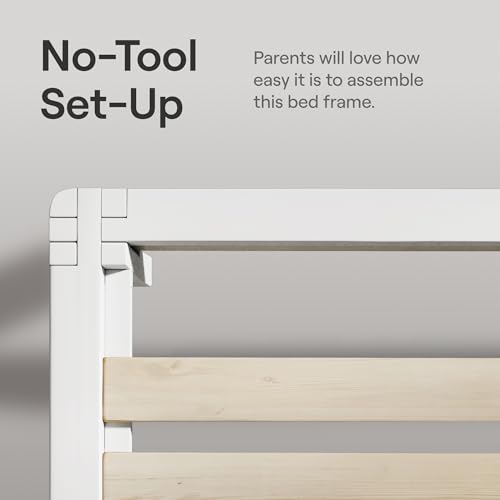 Image of Nectar Kids Bamboo Headboard - Twin - White - Attachable to Kids Bamboo Bed Frame (Sold Seperately) - Easy Tool Free Set Up - Contemporary and Durable