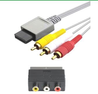 RUITROLIKER Cavo AV da 1,8 m per TV RCA composito con adattatore 3RCA a scart per console Wii u Wii