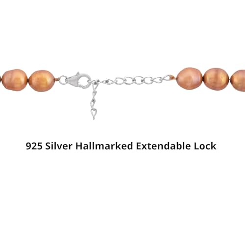 Image of OVANA Freshwater Pearl Necklace | Fitted With Silver Lock | Gifts for Girlfriend | Gift for Sister, Bhabhi | Gifts for Women and Girls | Gift for Her | 925 Silver Hallmarked Lock