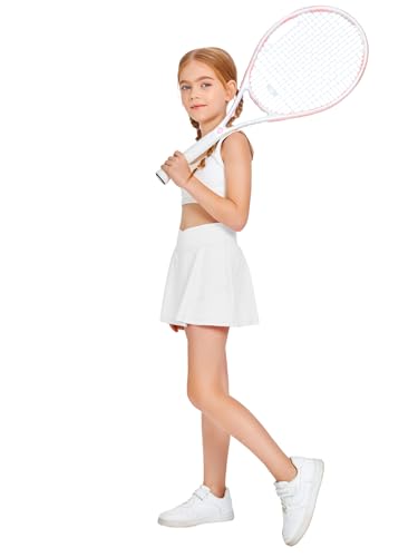 Image of Haloumoning Girls Tennis Skirt High Waisted Athletic Skorts