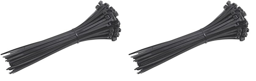 Meister Kabelbinder - Praktisches Set - 100 Stück - schwarz - 200 x 4,8 mm - Stabiles Nylon - UV-Beständig - Langlebig & robust/Kabelbinder-Set für Bündelgut/Kabelverbinder / 1752550, 200 mm