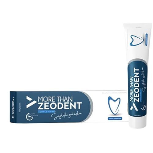More Than Zeodent Pasta de dientes 100 g – Sin flúor, sin SLS, pasta de dientes natural con zeolita, mentol y cloruro de zinc, adecuado para adultos y niños