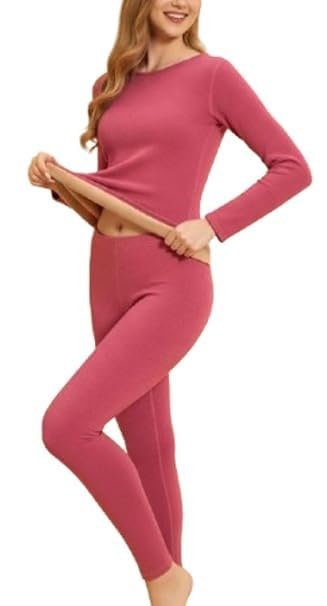 Women’s Ultra Soft Warm Thermal Set | Premium Fleece Innerwear for Winter | Heat Retention Body Warmer | Lightweight Stretchable Thermal Wear for Women