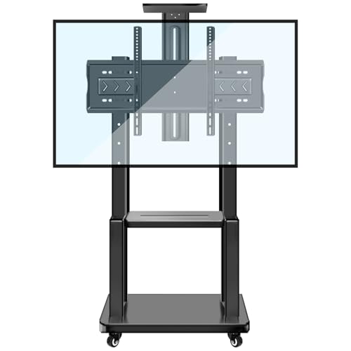 Soporte móvil para TV con ruedas ajustables, carga hasta 300 lb miniatura 1