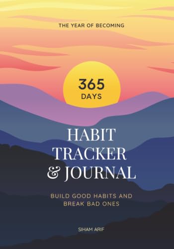The Year of Becoming: 365-Day Habit Tracker Journal | Build Good Habits &amp; Break Bad Ones | Track 30+ Habits | Watercolor Design
