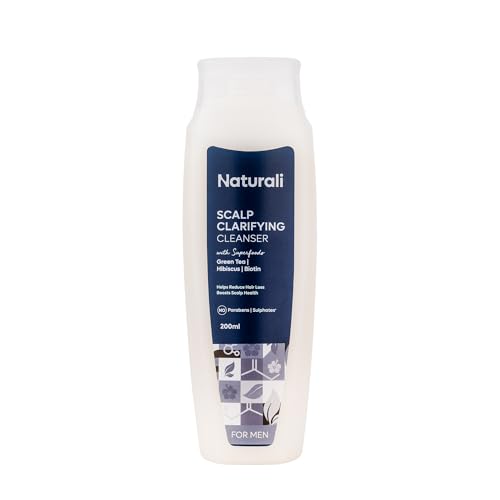 Scalp Clarifying Anti-Dandruff Shampoo | Derma Approved Shampoo with Green Tea, Hibiscus & Biotin | Reduces Dandruff & Hair Fall | Sulphate-Free Daily