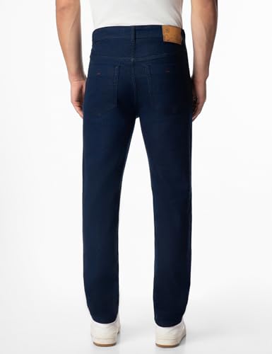 Image of INKD Men's Regular Fit Jeans - Mid-Rise | Cotton Blend | Classic Styling | Contrast Stitch | Stretchable Fabric | Classic 5 Pocket Styling (Available in Plus Sizes)