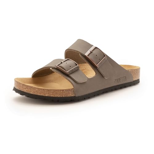 Zanetta Madrid Orthopaedic Cork Sandals for Women - Pressure Relieving Cushioned Footbed, Arch Support for Foot Health and Premium Suede Footbed Slides