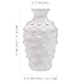 AuldHome Vintage White Hobnail Ceramic Vase, 11 inches tall, 5.4 inch diameter