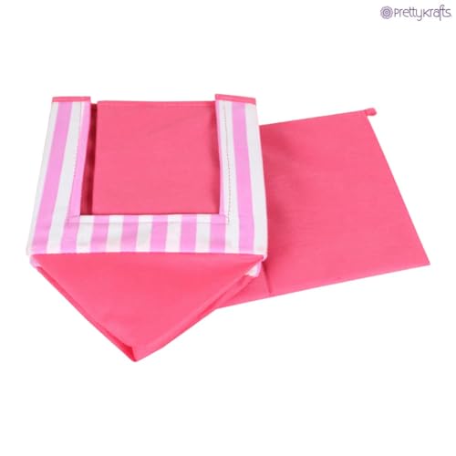 Image of PrettyKrafts 4 Pcs Non Woven Shirt Stacker /Cloth Organizer for Storage /Closet & Wardrobe Organizer for Storage /Foldable Shirt Organizer Cloth Storage Box Pink, 25x38x25 cm