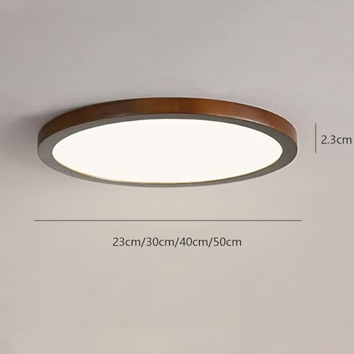 Plafonnier LED encastré dimmable 50cm avec télécommande en bois - 5
