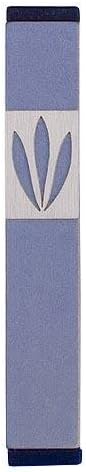 Agayof Small Mezuzah with Leaf Cutout 1.5 x 10cm - Pink