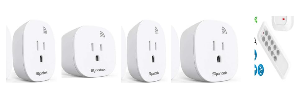 Remote Control Outlet Wireless Light Switch for Household Appliances, 200ft Long Range Remote Outlet Switch, 15A/1875W High Power Mini Electrical Plug,, White (3 Outlets + 1 Remote)