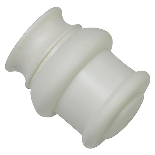 Gardinia Träger für Vitragestange Nevada mit Ø 12 mm, Mit Distanzstück, Zum Schrauben oder Kleben, Für Scheibenstangen, Länge: 3 cm, Kunststoff, Weiß