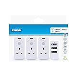 STATUS Remote Control Socket | White Remote Control Plug UK | Pack of 3 | SREMSOC3PK3