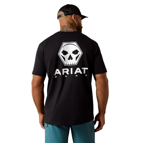 ARIAT Men's Rebar Cotton Strong Bolt Skull T-Shirt