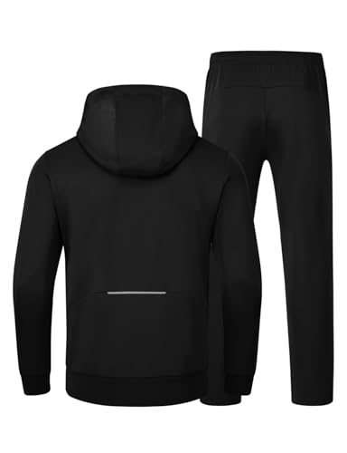 Rdruko Men's Track Suits Sweatsuits Hooded 2 Piece Set Full Zip Running Jogging Sweat Track Suit with Zipper Pockets2