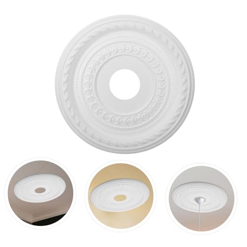 Médaillon de plafond mouluré en polyuréthane blanc COLLBATH pour intérieur chic - 7
