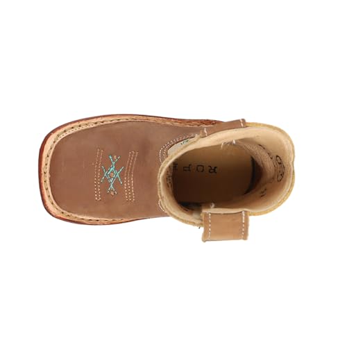 ROPER Infant Boys Arrow Feather Embroidery Square Toe Casual Boots Ankle - Brown4