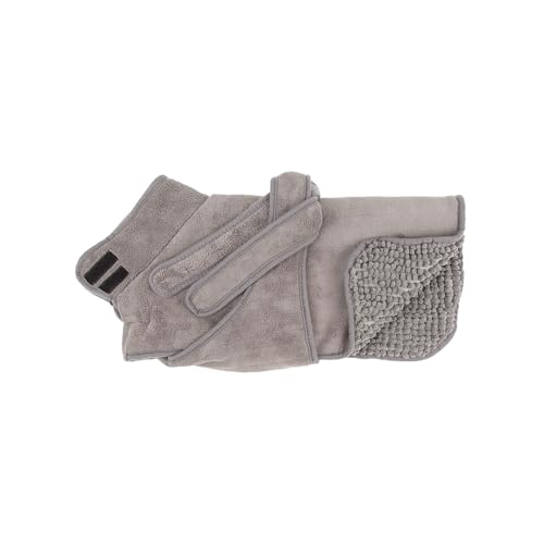 Scruffs Expedition Deluxe Drying Robe for Dogs (S), Grey