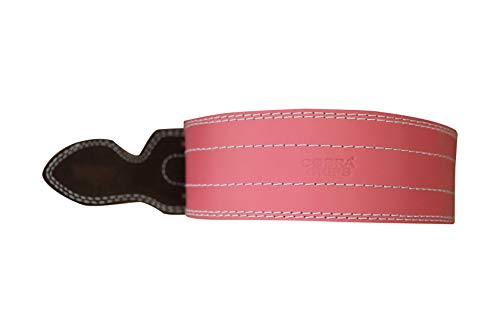 Weight Power Lifting Belt 4” Wide Cobra Grips Best Premium Genuine Leather Belt for Men & Women Adjustable Weightlifting Back Support (Pink, X-Small 23"-31") - Thumbnail 6