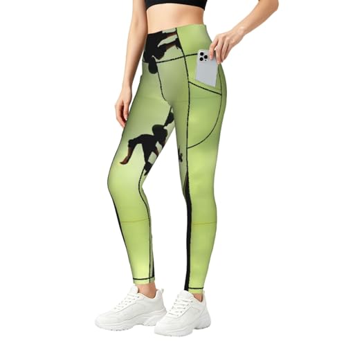 Pantalones de yoga con bolsillo WBQLSL de cintura alta para mujer en entrenamiento y gimnasio