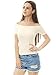 Allegra K Women's Off Shoulder Top Short Sleeve Solid Basic Slim Fit Tees Small White