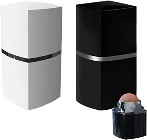 Oil Control on The Go ,2 Pcs Oil Absorbing Volcanic Face Roller for Oily Skin ,Portable and Reusable Skincare Tool Suitable For Traveling at Home or Facial Massage