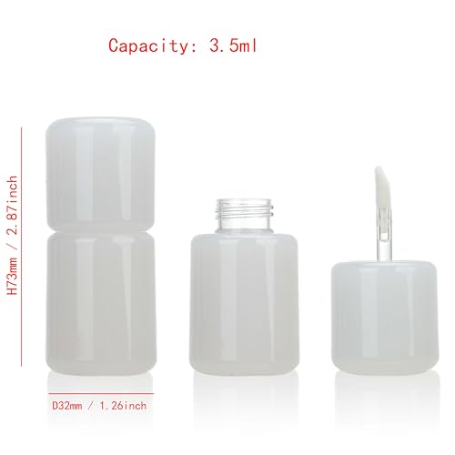 COSIDEA 10pcs 3.5ml 0.12oz Empty Round Chunky lip gloss tubes with clear wand Cute lipgloss bottles for DIY2
