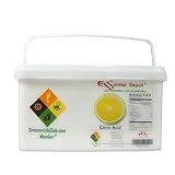 Essential Depot Citric Acid - 8 lbs - Anhydrous - Food Grade - Safety Sealed Wide Mouthed PP Container with Resealable Cap and Reattachable Handle