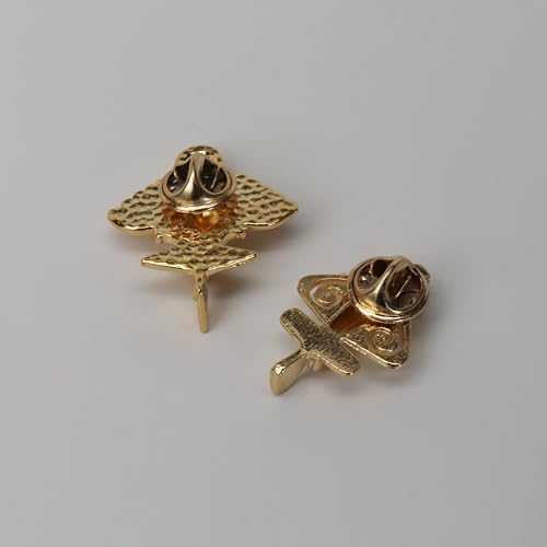 Image of Real Metal Two Quimbaya Flyer Pins Real 24K GP Pre-Colombian Ancient Alien Artifact Lapel, Hat, Jacket or Backpack Pin