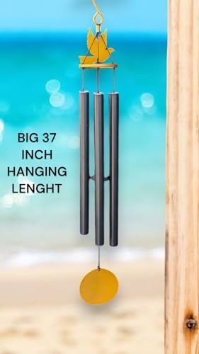 Image of Paradigm Pictures Big Meditation Wind Chime 38 inch | Deep Sound Outdoor Chime for Home & Yoga Decor